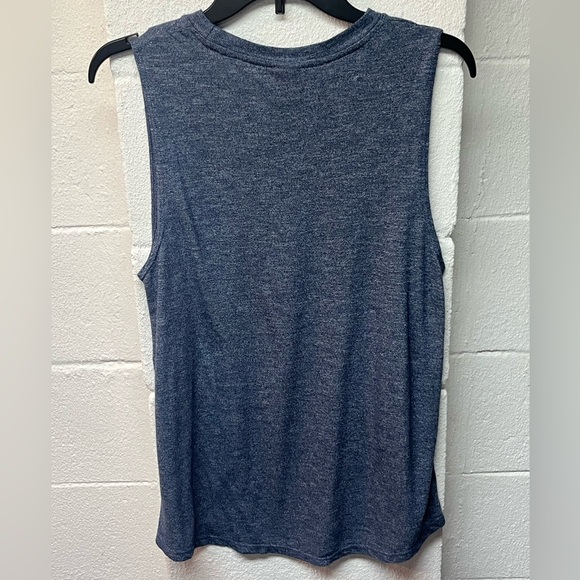 Women's Go to Sleeveless Tee from Homage. | Navy - Picture 2 of 4